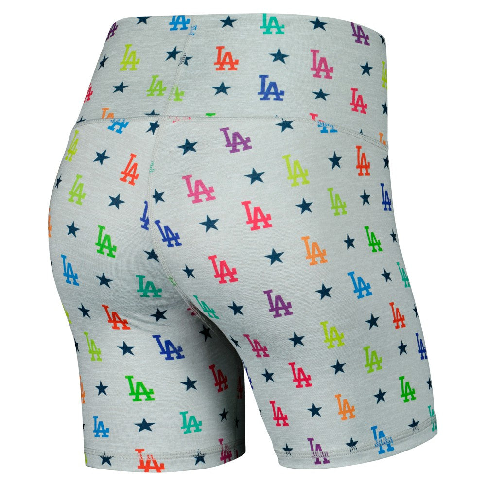 Los Angeles Dodgers Terez Women's TLC Rainbow Shorts - Gray Shorts