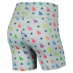 Los Angeles Dodgers Terez Women's TLC Rainbow Shorts - Gray Shorts