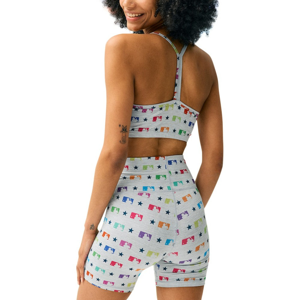 MLB Merchandise Terez Women's TLC Rainbow Shorts - Gray Shorts