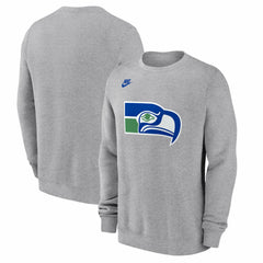 Seattle Seahawks Vintage Osprey Head Club Sweatshirt - Heather Gray Sweatshirts