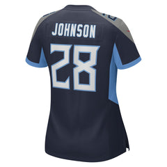 Chris Johnson Tennessee Titans Women's Retired Player Game Jersey - Navy Jerseys