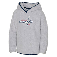 Washington Capitals Girls Youth Ultimate Teddy Fleece Pullover Hoodie - Heather Gray | US 200189123