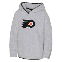 Philadelphia Flyers Girls Youth Ultimate Teddy Fleece Pullover Hoodie - Heather Gray | US 200189124