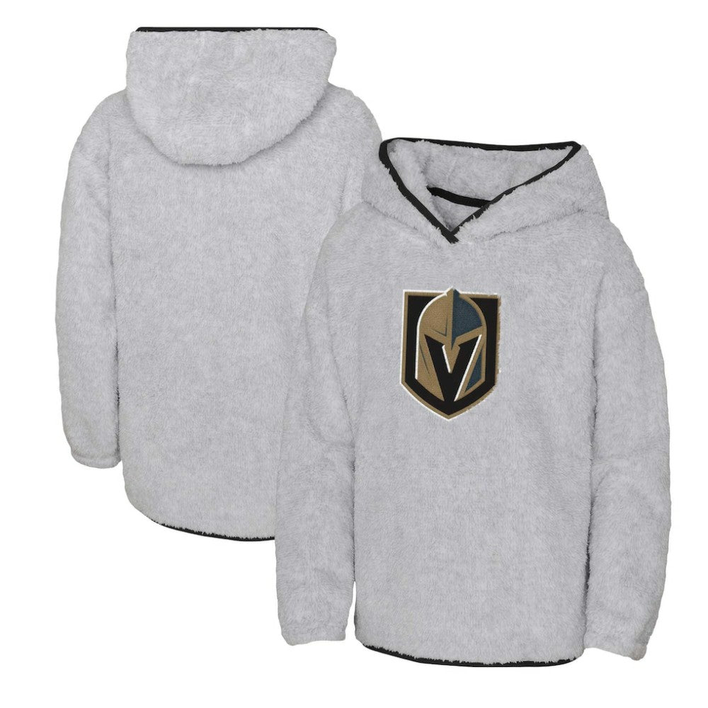 Vegas Golden Knights Girls Youth Ultimate Teddy Fleece Pullover Hoodie - Heather Gray | US 200189125