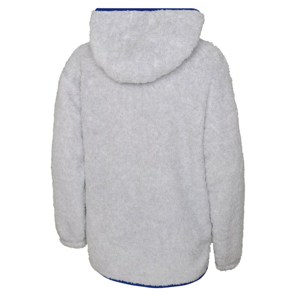 New York Rangers Girls Youth Ultimate Teddy Fleece Pullover Hoodie - Heather Gray | US 200189126