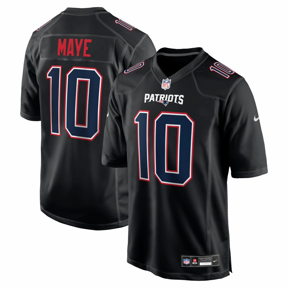 Drake Maye New England Patriots Fashion Game Jersey - Carbon Black Jerseys
