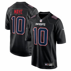 Drake Maye New England Patriots Fashion Game Jersey - Carbon Black Jerseys