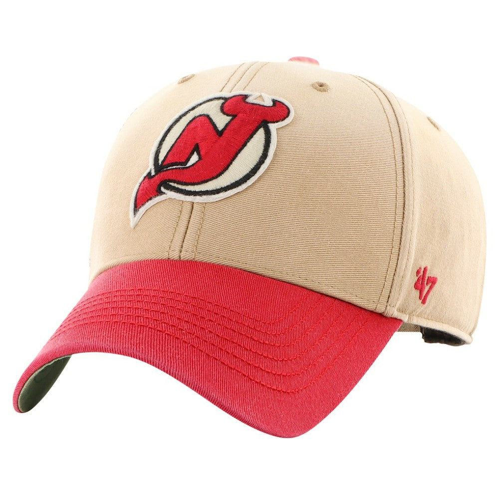 New Jersey Devils '47 Dusted Sedgwick MVP Adjustable Hat - Khaki/Red | US 200189377