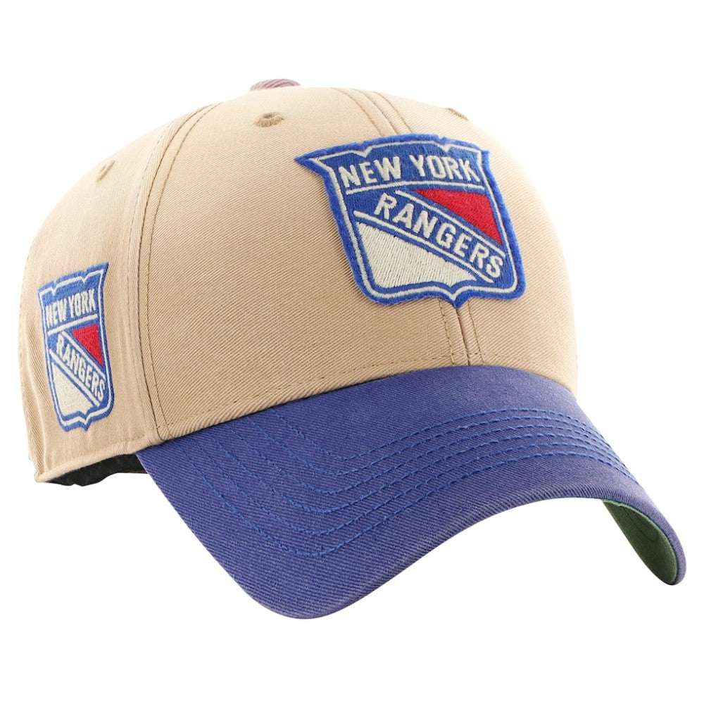 New York Rangers '47 Dusted Sedgwick MVP Adjustable Hat - Khaki/Blue | US 200189379
