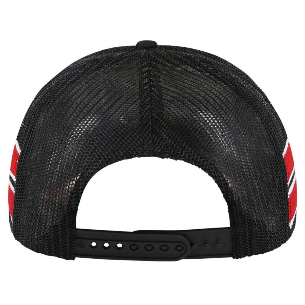 Chicago Blackhawks '47 Sideband Stripes Trucker Snapback Hat - Black | US 200189407