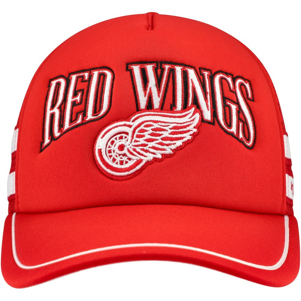 Detroit Red Wings '47 Sideband Stripes Trucker Snapback Hat - Red | US 200189413