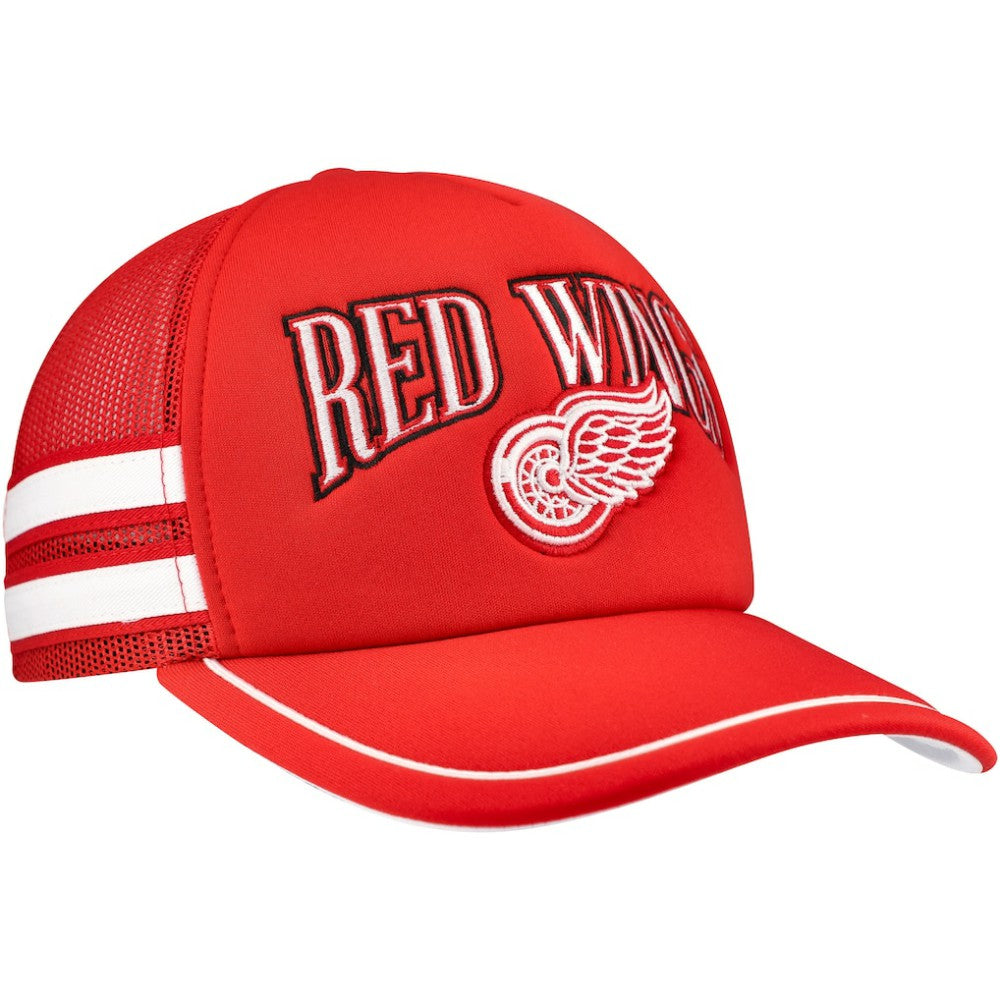 Detroit Red Wings '47 Sideband Stripes Trucker Snapback Hat - Red | US 200189413