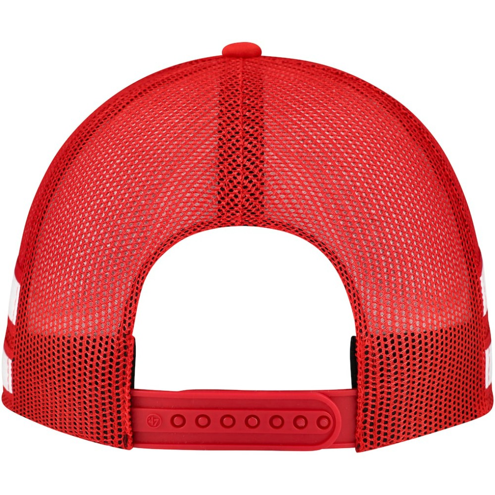 Detroit Red Wings '47 Sideband Stripes Trucker Snapback Hat - Red | US 200189413