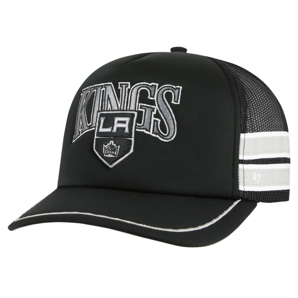 Los Angeles Kings '47 Sideband Stripes Trucker Snapback Hat - Black | US 200189415