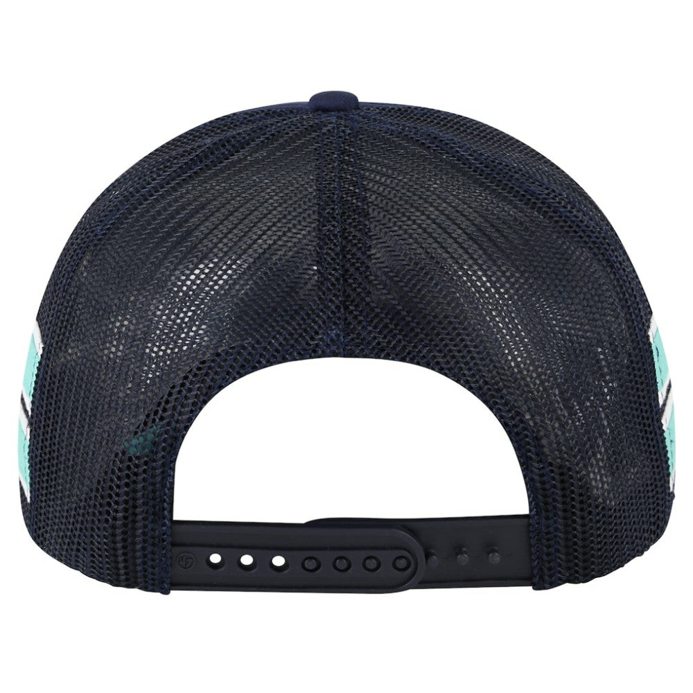 Seattle Kraken '47 Sideband Stripes Trucker Snapback Hat - Deep Sea Blue | US 200189422