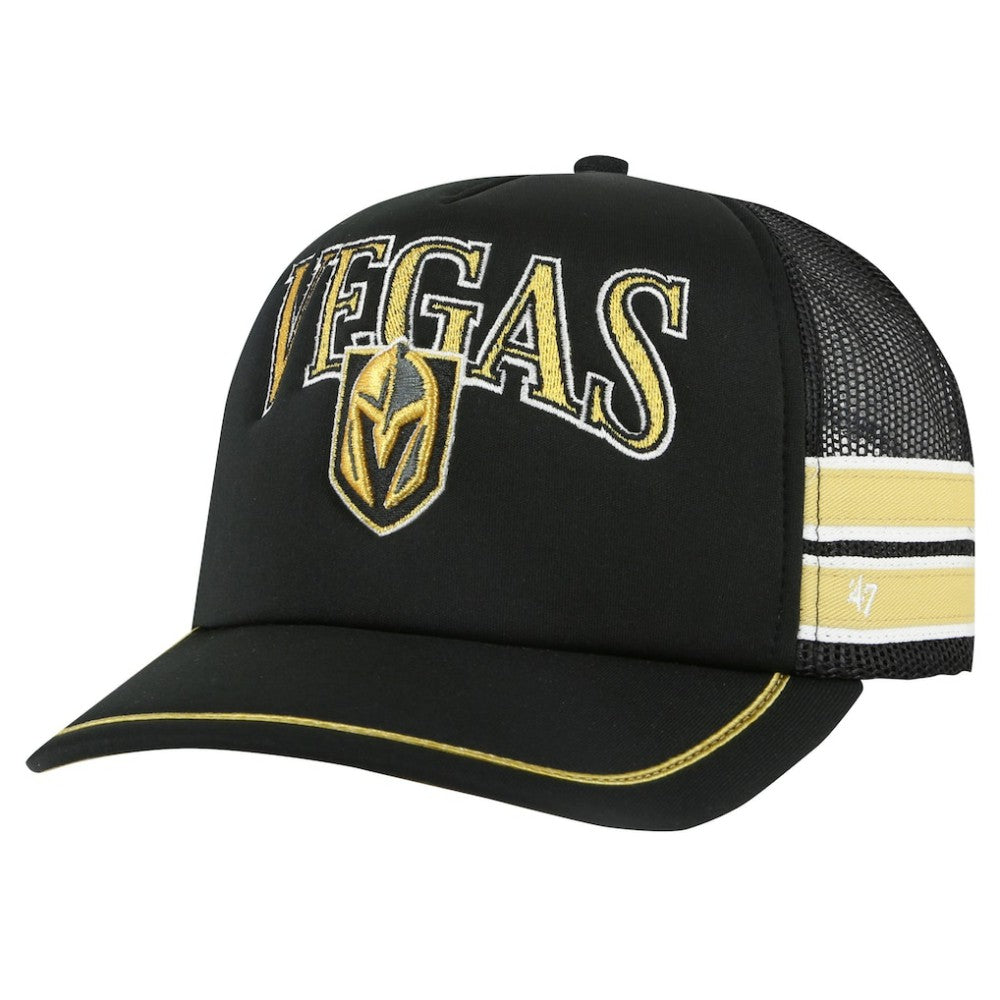 Vegas Golden Knights '47 Sideband Stripes Trucker Snapback Hat - Black | US 200189426