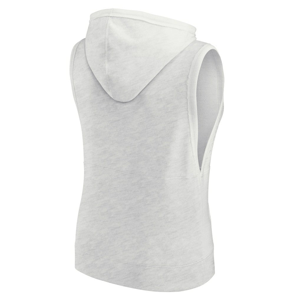 Dallas Cowboys Women's Lounge Script Sleeveless V-Neck Pullover Hoodie - Oatmeal Hoodies