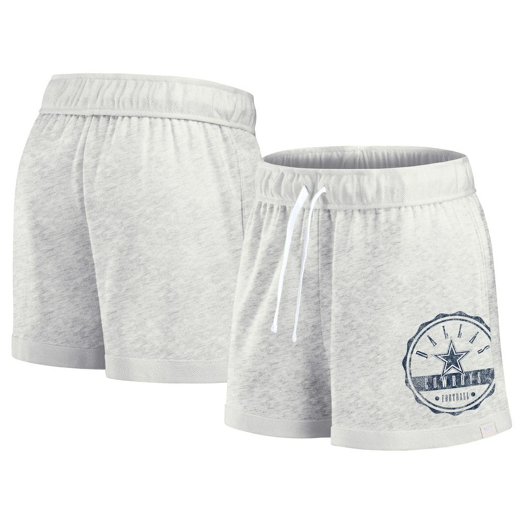 Dallas Cowboys Women's Vintage Badge Shorts - Oatmeal Shorts