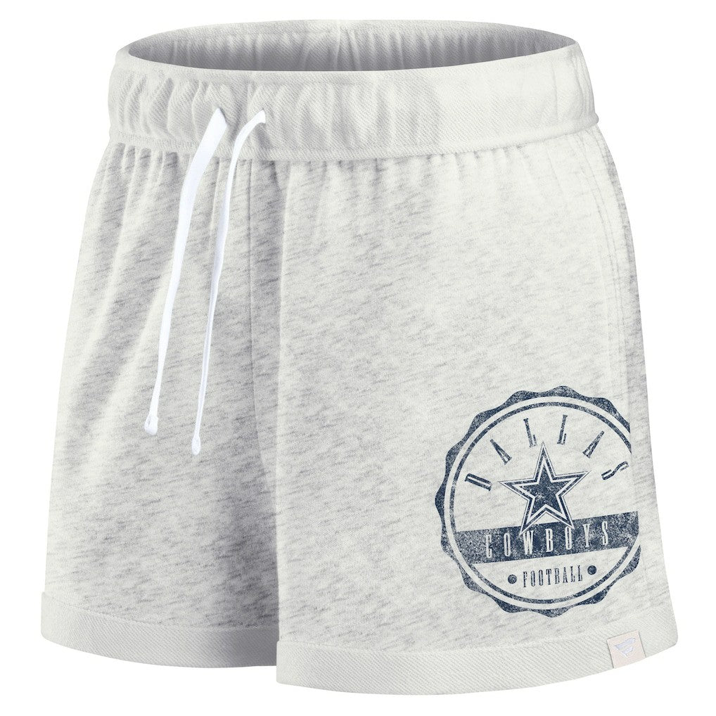 Dallas Cowboys Women's Vintage Badge Shorts - Oatmeal Shorts