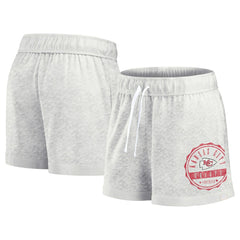 Kansas City Chiefs Women's Vintage Badge Shorts - Oatmeal Shorts