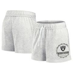 Las Vegas Raiders Women's Vintage Badge Shorts - Oatmeal Shorts