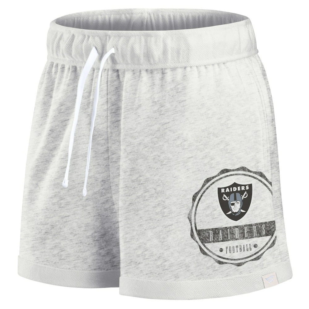 Las Vegas Raiders Women's Vintage Badge Shorts - Oatmeal Shorts