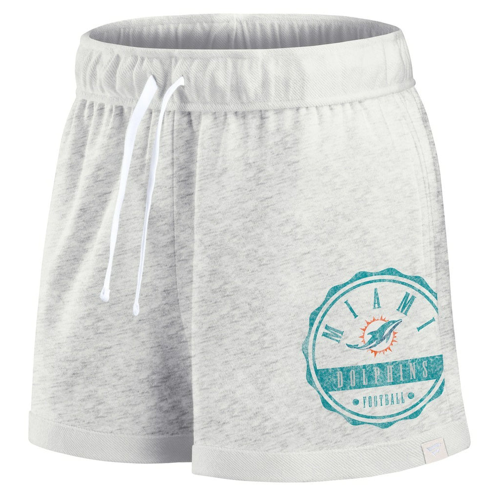 Miami Dolphins Women's Vintage Badge Shorts - Oatmeal Shorts