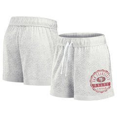 San Francisco 49ers Women's Vintage Badge Shorts - Oatmeal Shorts