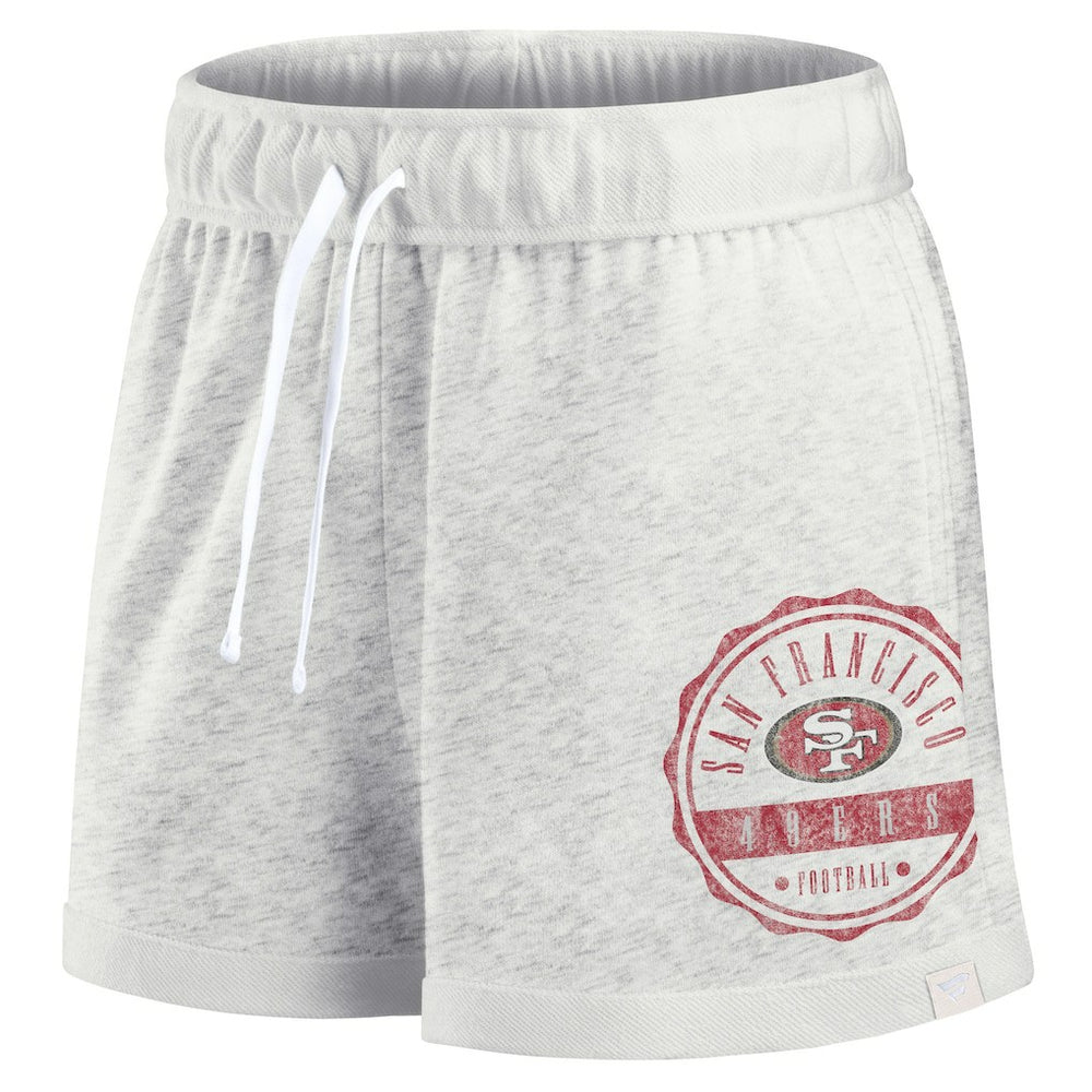 San Francisco 49ers Women's Vintage Badge Shorts - Oatmeal Shorts