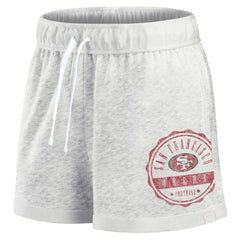 San Francisco 49ers Women's Vintage Badge Shorts - Oatmeal Shorts