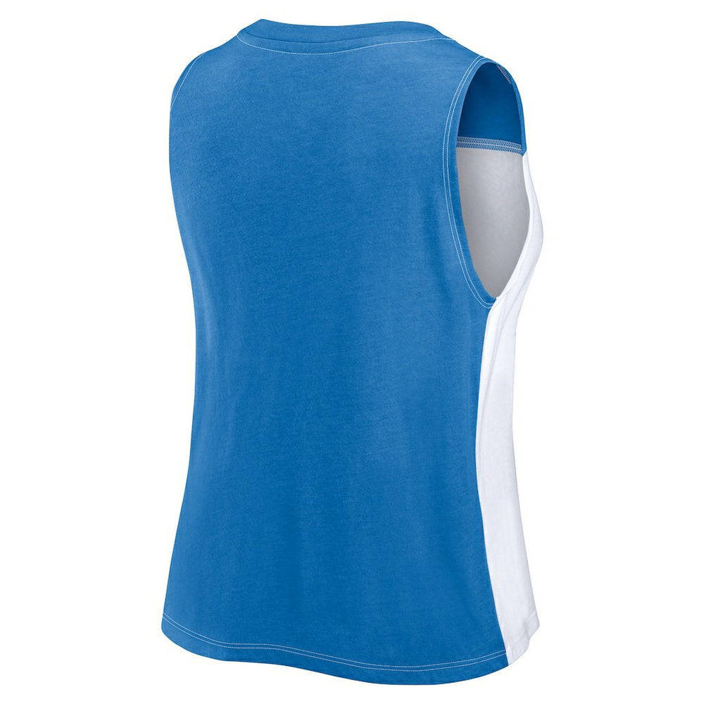 Buffalo Bills FanaticsWomen's Script Color Block Tank Top - Royal/White Tops