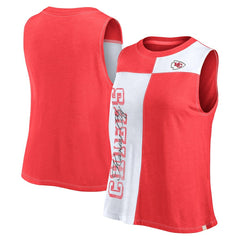 Kansas City Chiefs FanaticsWomen's Script Color Block Tank Top - Red/White Tops