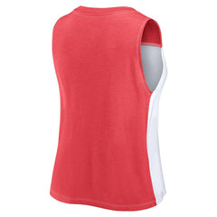 San Francisco 49ers Women's Script Color Block Tank Top - Scarlet/White Tops