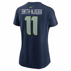 Jaxon Smith-Njigba Seattle Seahawks Women's Super Bowl LX Patch Name & Number T-Shirt - College Navy T-shirts