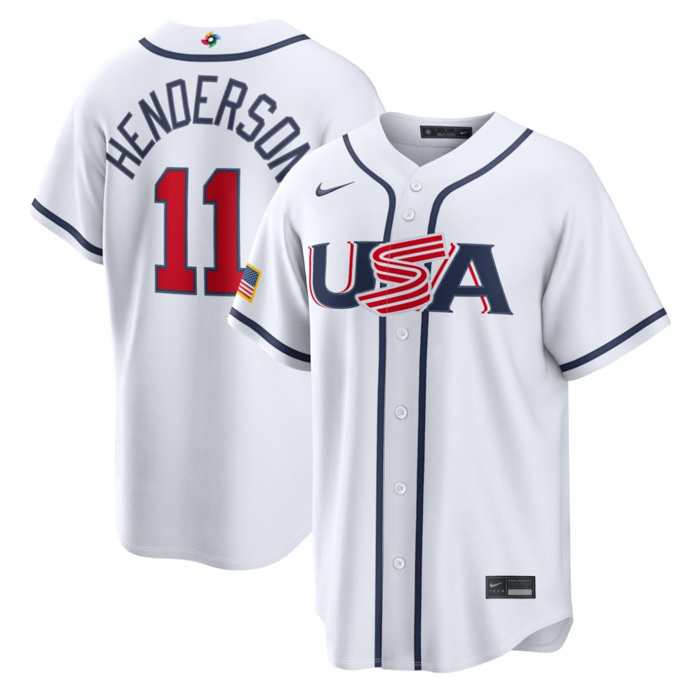 Gunnar Henderson USA Baseball Nike 2026 World Baseball Classic Home Stadium Jersey - White Jerseys