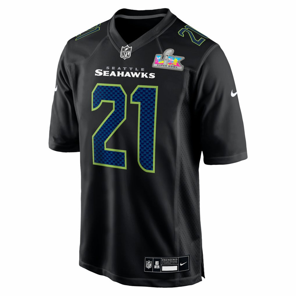 Devon Witherspoon Seattle Seahawks Super Bowl LX Patch Carbon Fashion Game Jersey - Black Jerseys