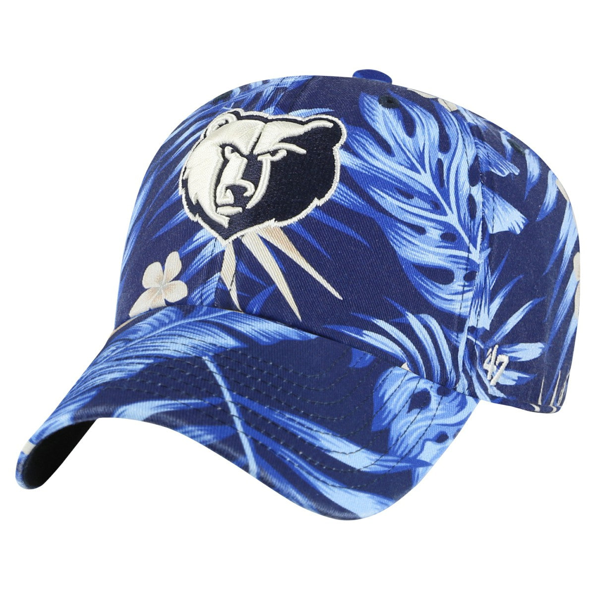 Memphis Grizzlies '47 Tropicalia Floral Clean Up Adjustable Hat Navy - 47 brand