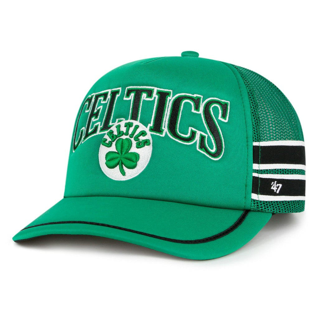 Boston Celtics '47 Sidebrand Stripes Trucker Adjustable Hat Kelly Green - 47 brand