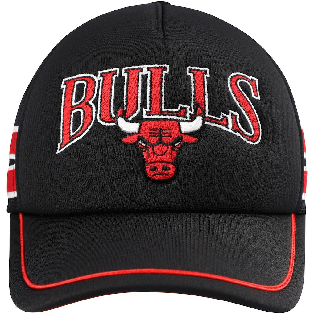 Chicago Bulls '47 Sidebrand Stripes Trucker Adjustable Hat Black - 47 brand