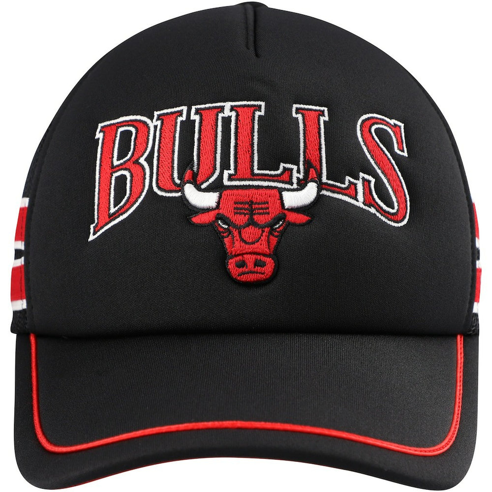 Chicago Bulls '47 Sidebrand Stripes Trucker Adjustable Hat Black - 47 brand