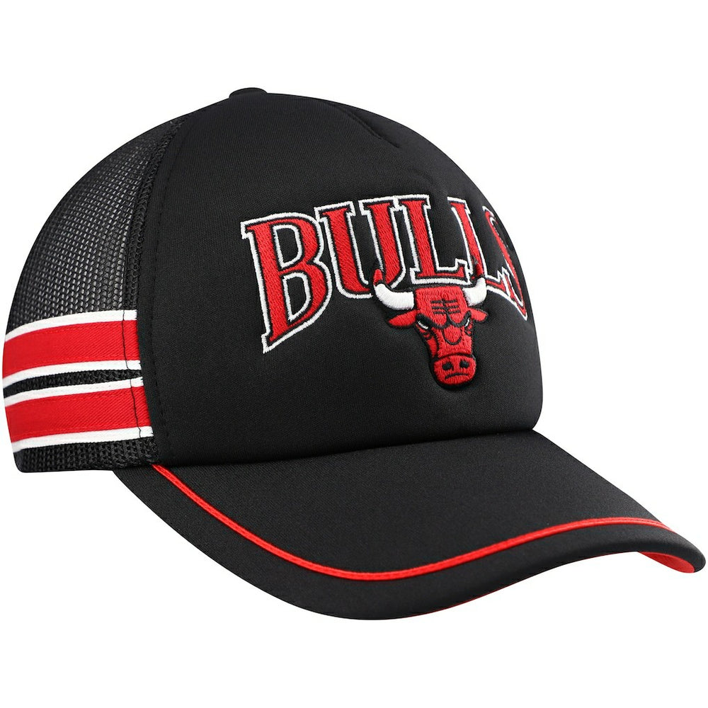 Chicago Bulls '47 Sidebrand Stripes Trucker Adjustable Hat Black - 47 brand