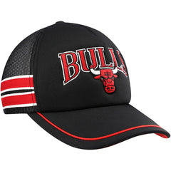 Chicago Bulls '47 Sidebrand Stripes Trucker Adjustable Hat Black - 47 brand