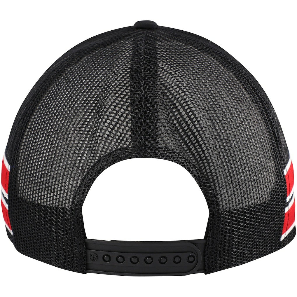 Chicago Bulls '47 Sidebrand Stripes Trucker Adjustable Hat Black - 47 brand