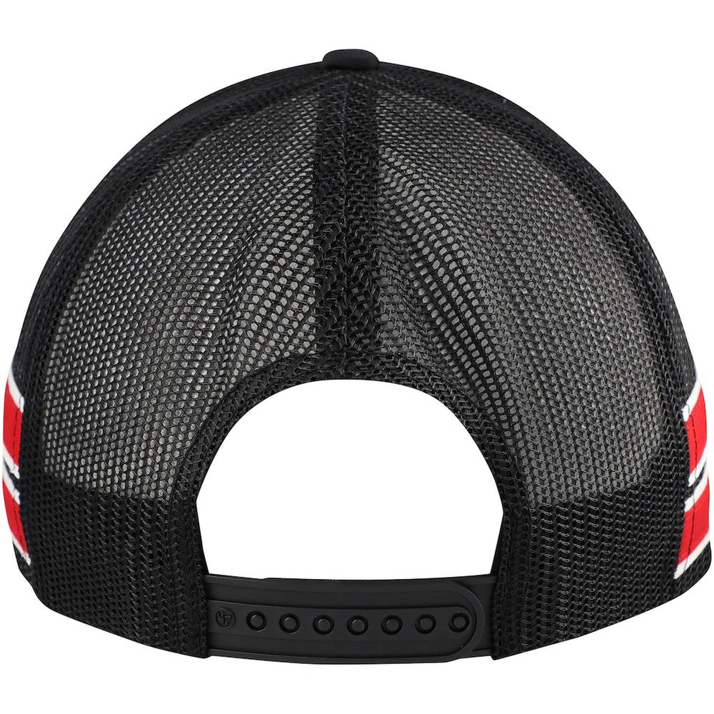 Chicago Bulls '47 Sidebrand Stripes Trucker Adjustable Hat Black - 47 brand