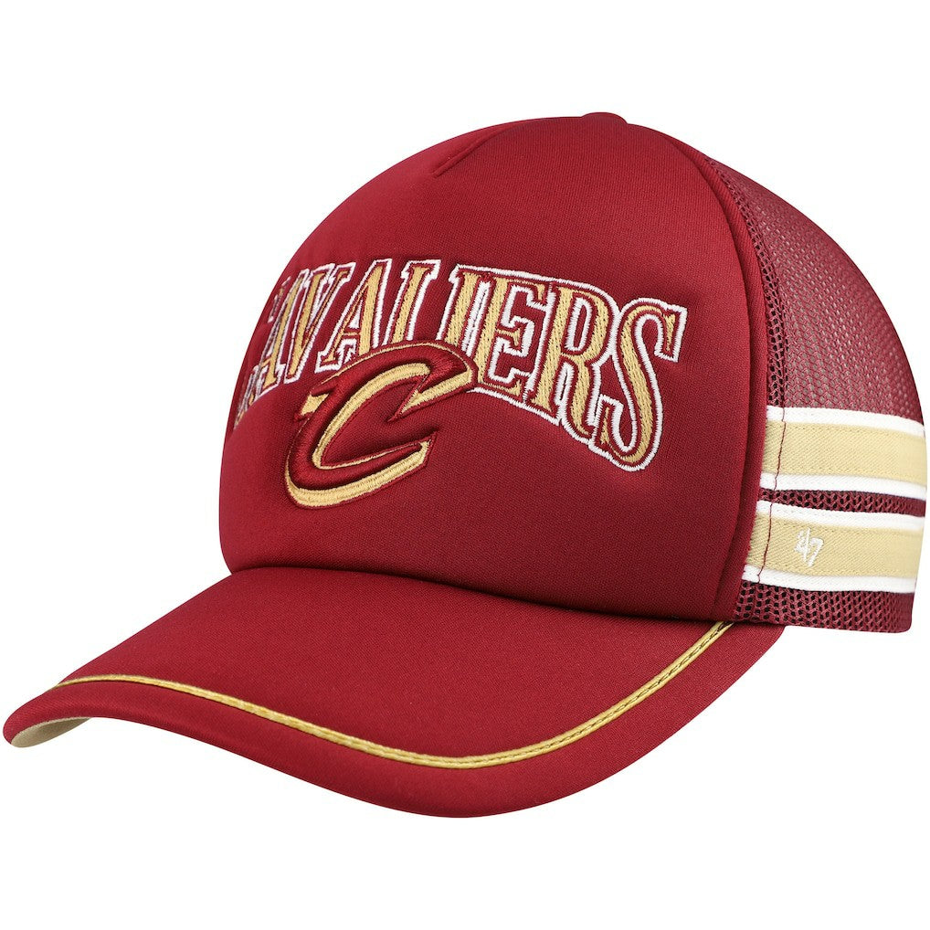 Cleveland Cavaliers '47 Sidebrand Stripes Trucker Adjustable Hat Wine - 47 brand