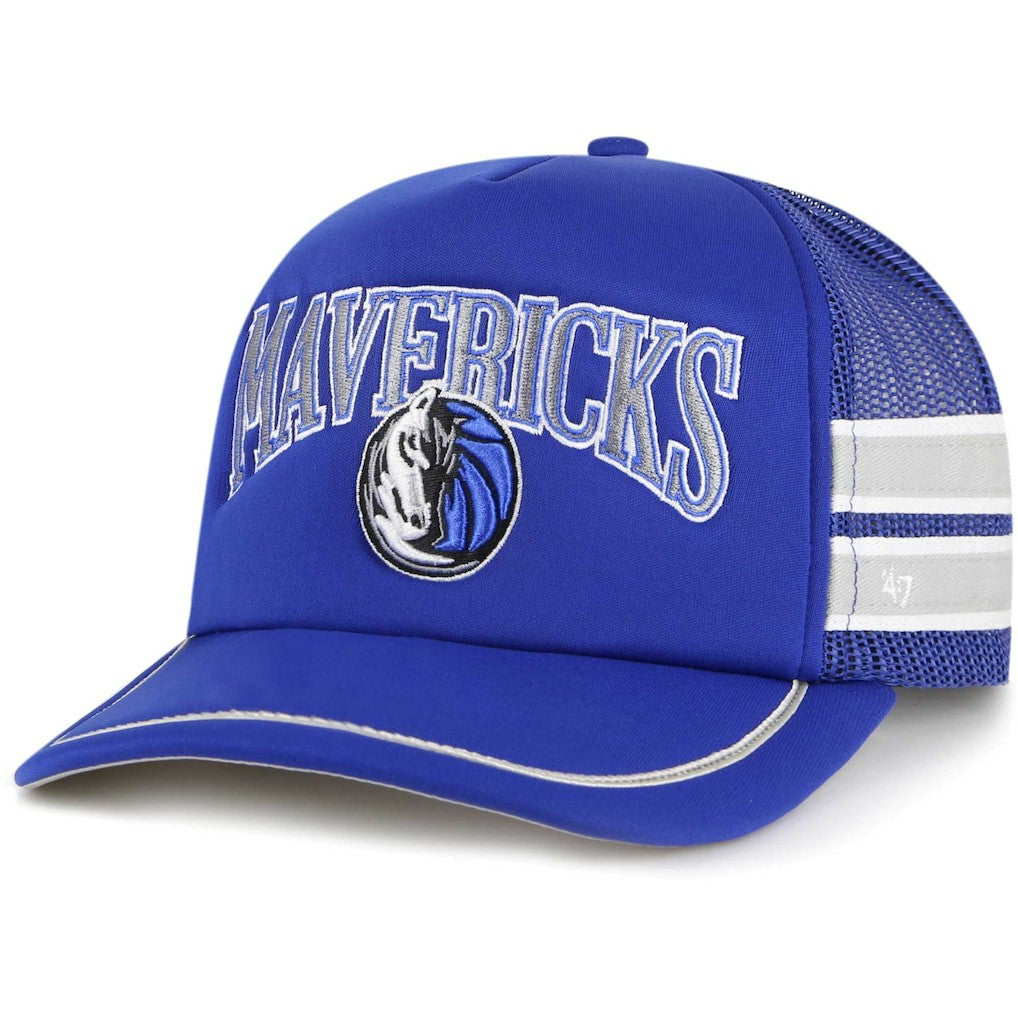 Dallas Mavericks '47 Sidebrand Stripes Trucker Adjustable Hat Blue - 47 brand