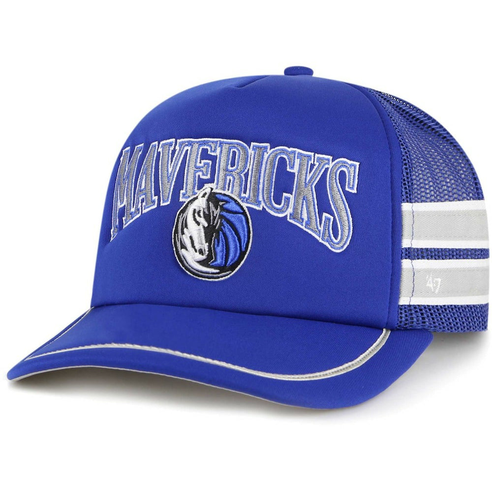 Dallas Mavericks '47 Sidebrand Stripes Trucker Adjustable Hat Blue - 47 brand