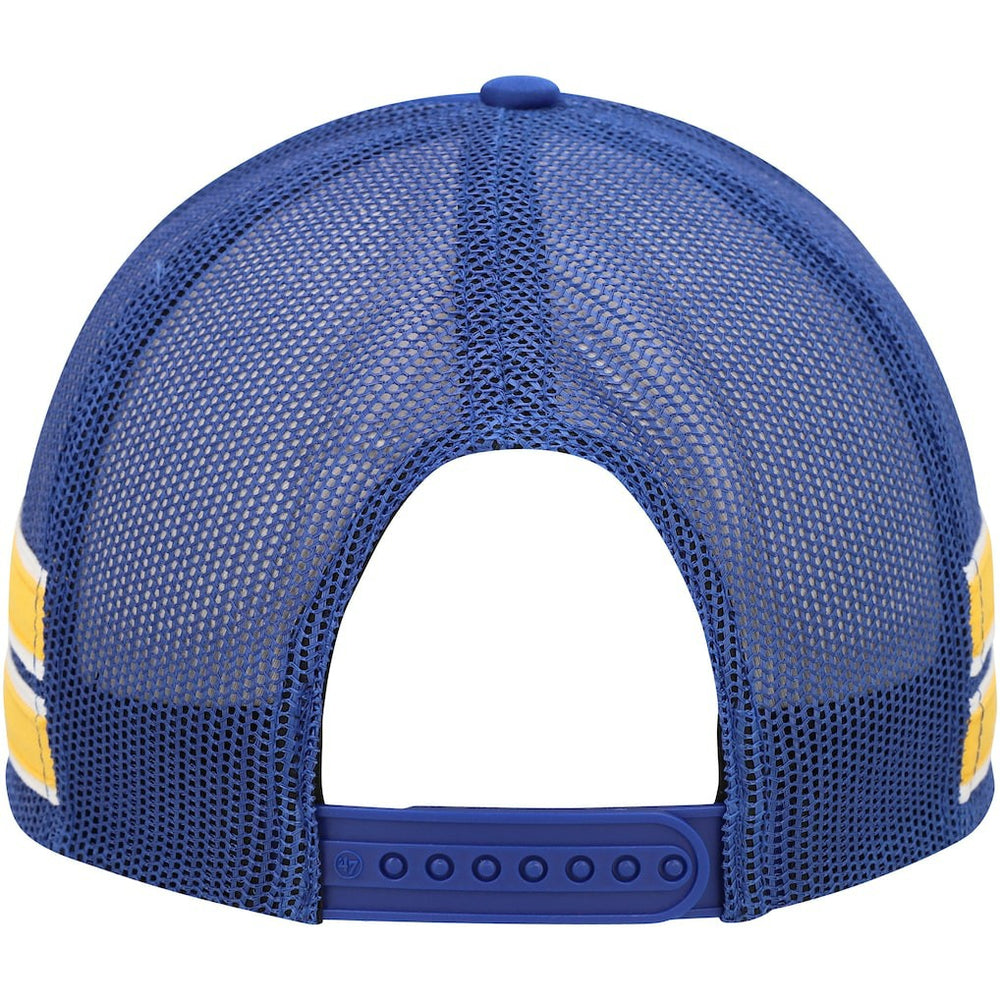 Golden State Warriors '47 Sidebrand Stripes Trucker Adjustable Hat Royal - 47 brand