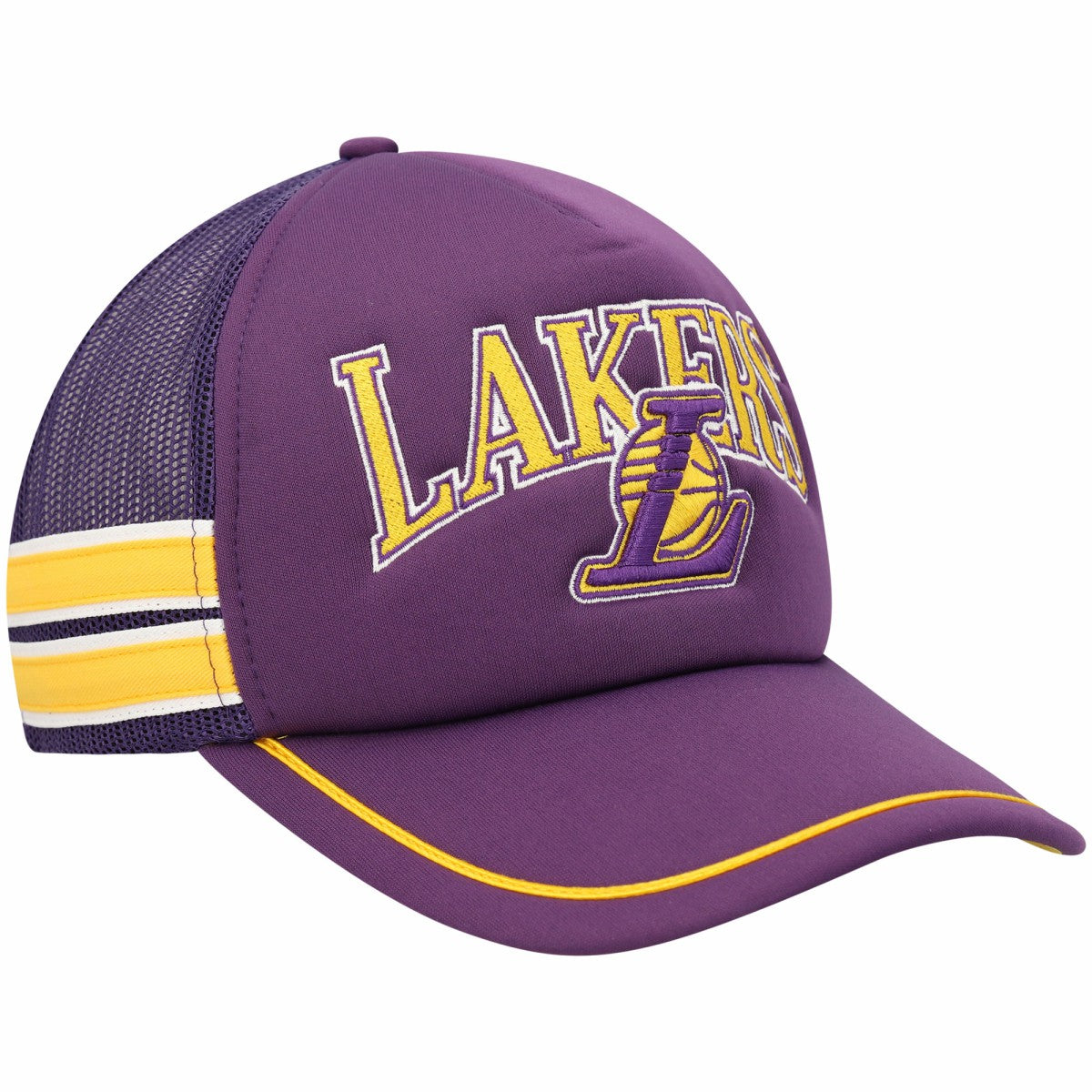 Los Angeles Lakers '47 Sidebrand Stripes Trucker Adjustable Hat Purple - 47 brand
