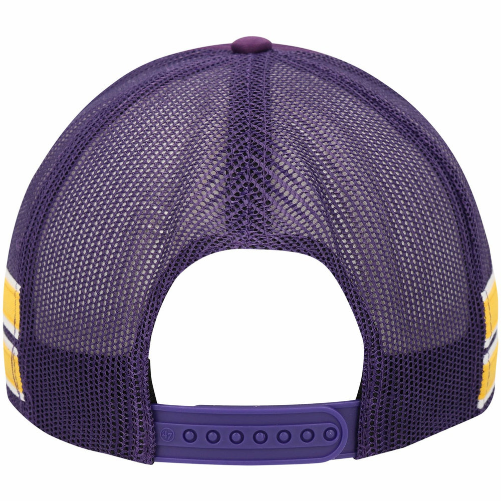 Los Angeles Lakers '47 Sidebrand Stripes Trucker Adjustable Hat Purple - 47 brand